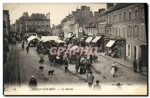 Cartes postales Isigny sur Mer Le marche TOP