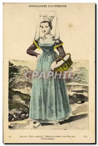 Ansichtskarte AK Isigny Balleroy Grandcamp Les Bains Normandes d autrefois Folklore Costume Femme