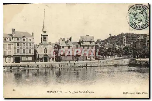 Ansichtskarte AK Honfleur Le Quai Saint Etienne