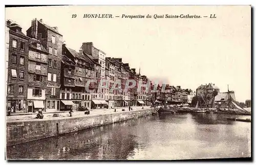 Cartes postales Honfleur Perspectioe du Quai Sainte Catherine