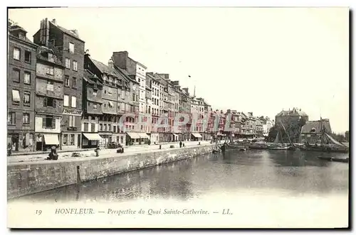 Ansichtskarte AK Honfleur Perspectioe du Quai Sainte Catherine