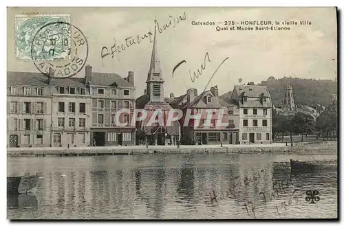Ansichtskarte AK Honfleur la Vieille Ville Quai et Musee Saint Etienne