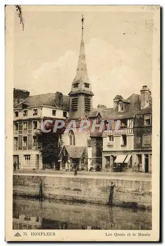 Ansichtskarte AK Honfleur Le Quais et le Musee