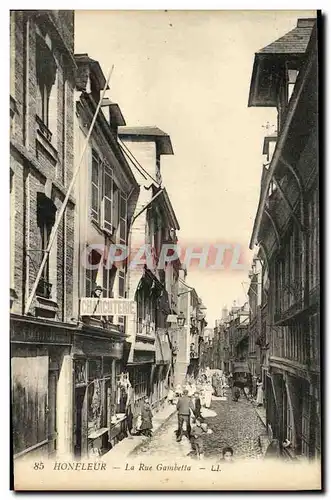 Cartes postales Honfleur La Rue Gambetta Charcuterie