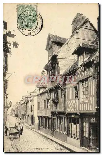 Ansichtskarte AK Honfleur La Rue Gambetta