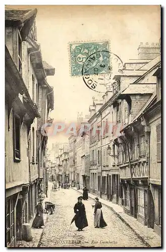 Cartes postales Honfleur La Rue Gambetta