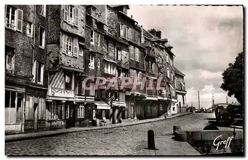 Moderne Karte Honfleur Le quai Sainte Catherine Vieilles maisons du 17eme