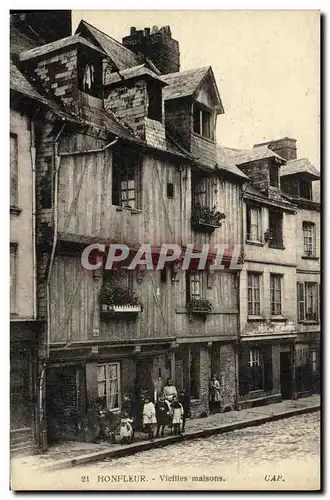 Cartes postales Honfleur Vieilles Maisons Enfants