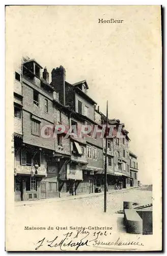 Cartes postales Honfleur Vieilles Maisons Du Quai Sainte Catherine