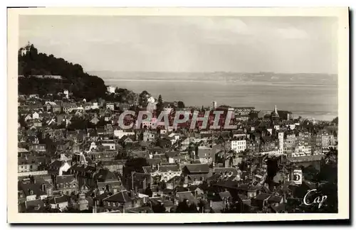 Moderne Karte Honfleur Panorama vers Honfleur et le Havre