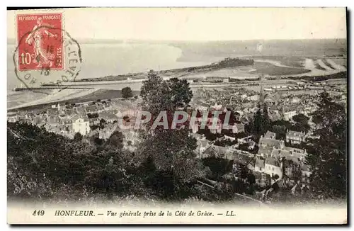 Cartes postales Honfleur Vue Generale Prise de la Cote de Grace