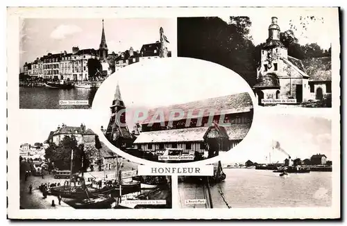 Moderne Karte Honfleur Souvenir