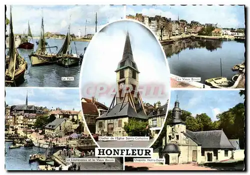 Moderne Karte Honfleur Le Vieux Bassin