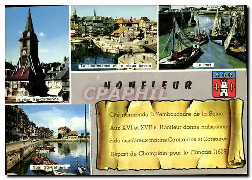 Cartes postales moderne Honfleur Lieutenance Eglise Ste Catherine