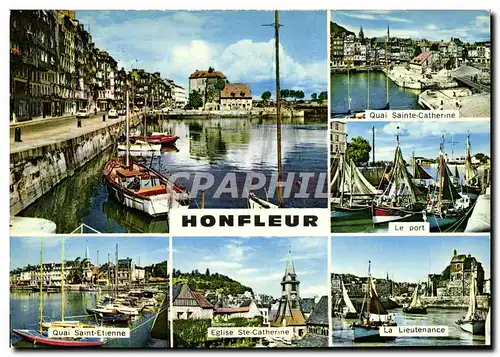 Cartes postales moderne Honfleur Lieutenance Eglise Ste Catherine