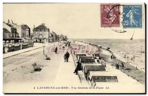 Ansichtskarte AK Langrune sur Mer Vue Generale de la digue