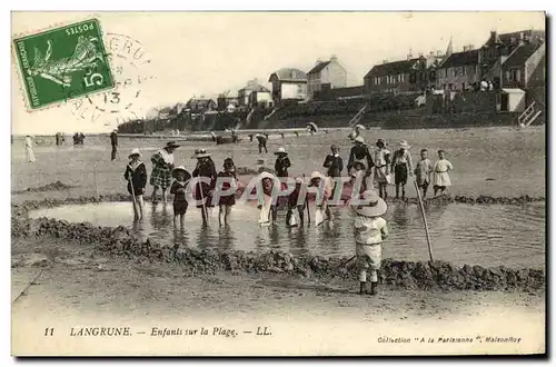 Cartes postales Langrune Enfants Sur La Plage