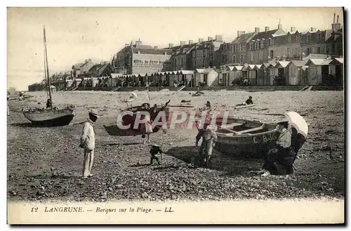 Cartes postales Langrune Barques Sur La Plage