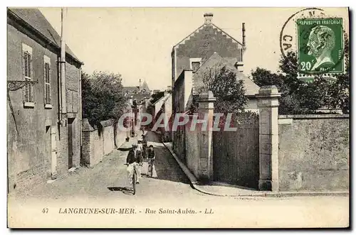 Cartes postales Langrune Sur Mer Rue Saint Aubin Velo Cycle