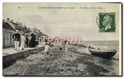 Cartes postales Langrune Sur Mer La Digue et la Plage