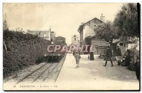 Cartes postales Langrune La Gare Train TOP