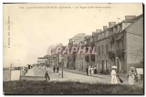 Ansichtskarte AK Langrune Sur Mer La Digue Cote Saint Aubin