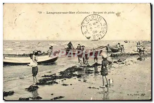 Cartes postales Langrune Sur Mer Barques de Peche