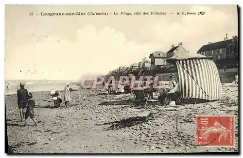 Cartes postales Langrune Sur Mer La Plage Cote des Falaises