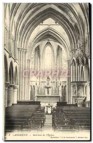Cartes postales Langrune Interieur de L Eglise