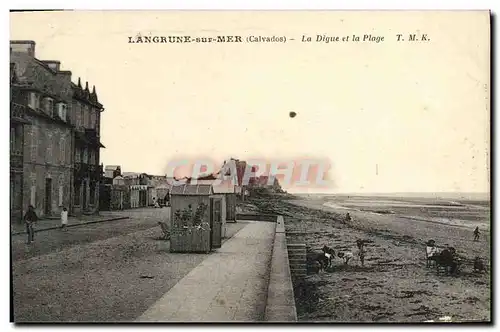 Cartes postales Langrune Sur Mer La Digue et la Plage