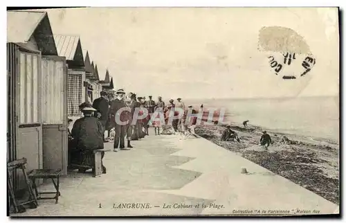 Ansichtskarte AK Langrune Les Cabines et la Plage