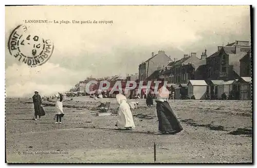 Cartes postales Langrune La Plage Une Partie de Croquet