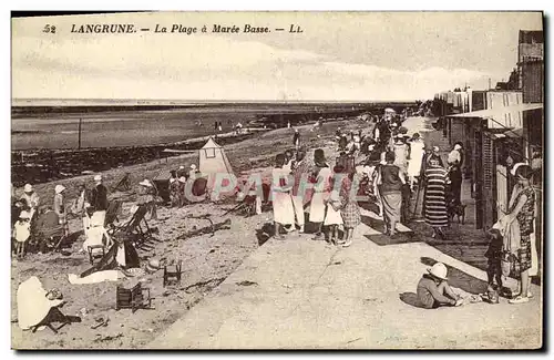 Cartes postales Langrune Sur Mer La Plage a Maree Basse