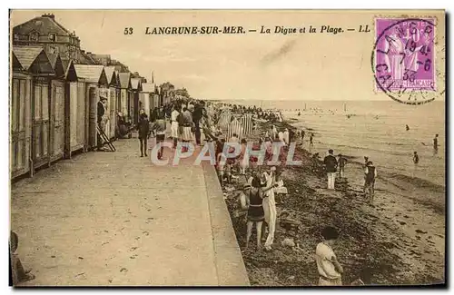 Cartes postales Langrune Sur Mer La Digue et la Plage