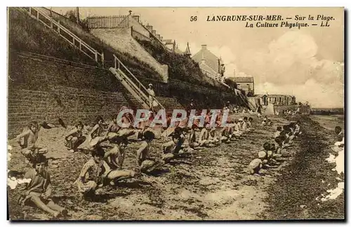 Cartes postales Langrune Sur Mer la Plage La culture physique Enfants