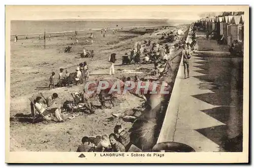 Cartes postales Langrune Scenes de Plage