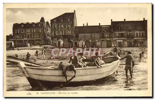 Cartes postales Langrune Marins en Herbe Bateau