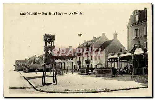 Cartes postales Langrune Rue de la Plage Les Hotels