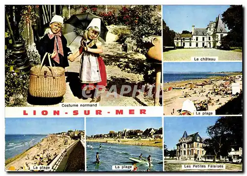 Cartes postales moderne Lion Sur Mer Costume Normand Folklore