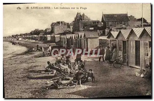 Cartes postales Lion Sur Mer Les cabines sur la Plage