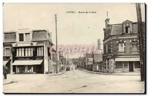 Cartes postales Littry Route de la Gare