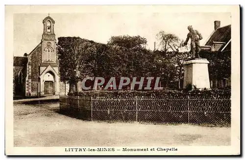 Cartes postales Littry les Mines Monument et Chapelle