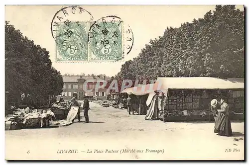Cartes postales Livarot La Place Pasteur Marche aux fromages TOP