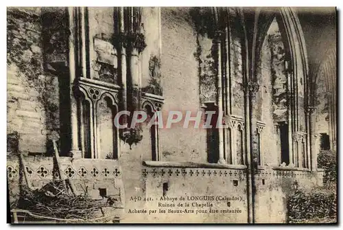 Cartes postales Abbaye de Longues Ruines de la Chapelle