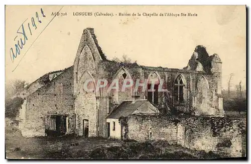 Cartes postales Longues Ruines de la Chapelle de l Abbaye Ste Marie