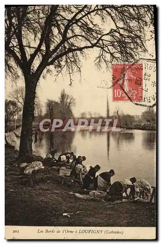 Ansichtskarte AK Les Bords de l Orne a Louvigny Lavandieres