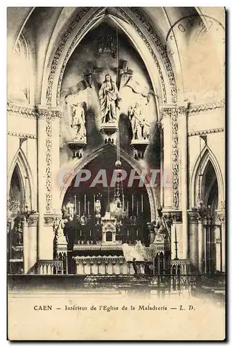 Cartes postales Caen Interieur de l Eglise de la Maladrerie