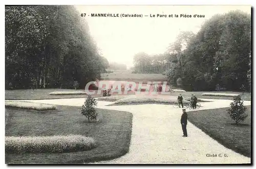 Cartes postales Manneville Le Parc et la Piece d eau