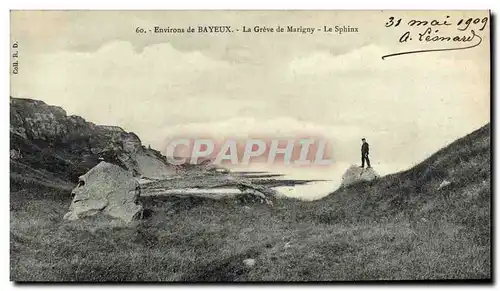 Ansichtskarte AK Environs de Bayeux La Greve de Marigny Le Sphinx