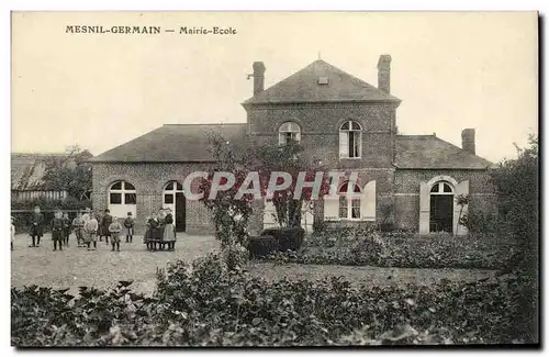 Ansichtskarte AK Mesnil Germain Mairie Ecole Enfants